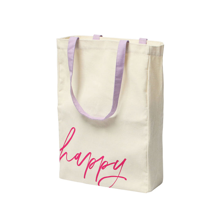 Lifestyle Shopper „Neon“ | Baumwolle | Schriftzug „Happy“