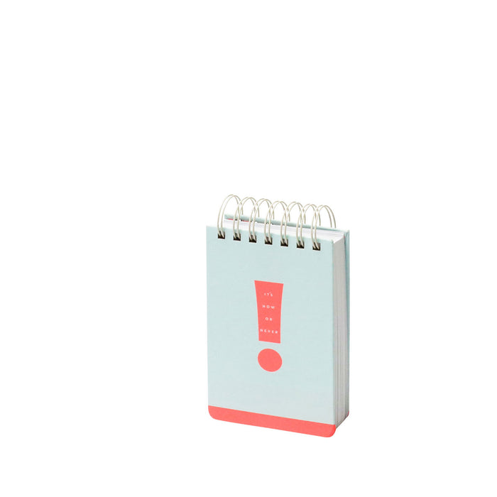 Wire-O Notizblock „Neon“ | Hardcover | „It´s now or never“