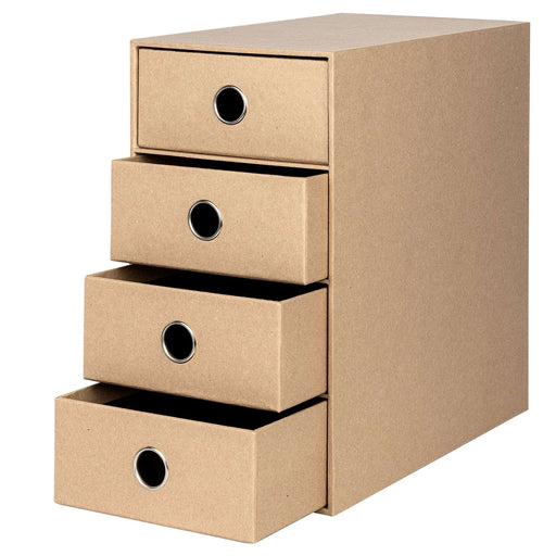 4er Schubladenbox für A5, Kraft