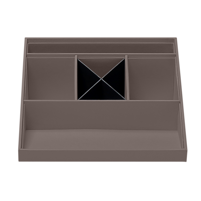 S.O.H.O. Schreibtisch Organizer | Mit 5 Fächern | taupe