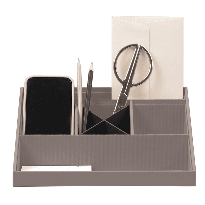 S.O.H.O. Schreibtisch Organizer | Mit 5 Fächern | taupe