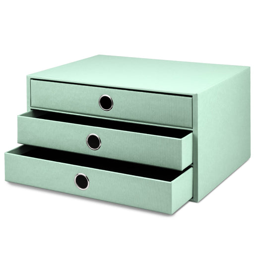 3er Schubladenbox für A4, Mint