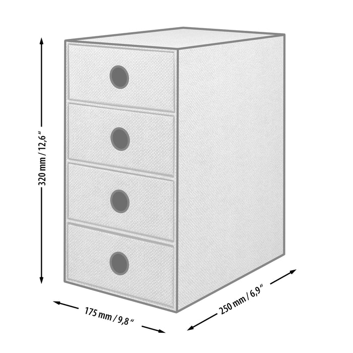 4er Schubladenbox für A5, Salbei-Grün