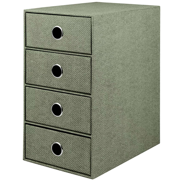 S.O.H.O. Schubladenbox | A5 | DIN lang | 4 Fächer | salbei-gruen