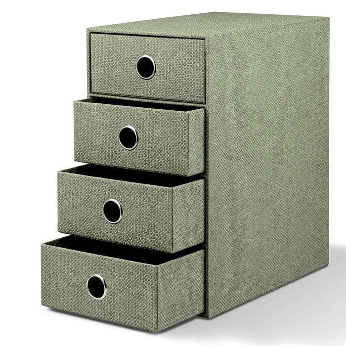 4er Schubladenbox für A5, Salbei-Grün