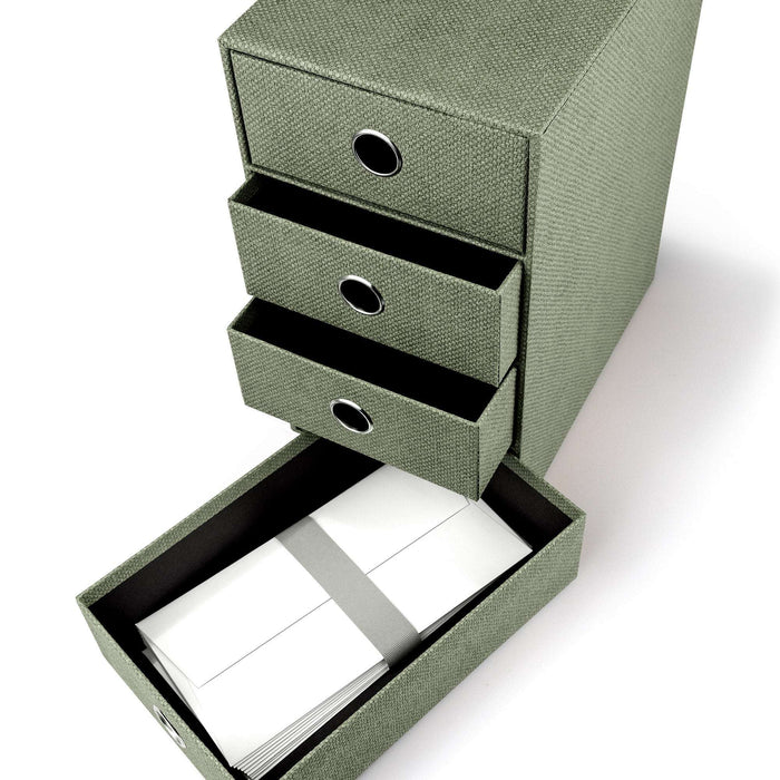 4er Schubladenbox für A5, Salbei-Grün