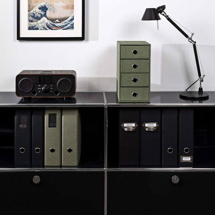 4er Schubladenbox für A5, Salbei-Grün