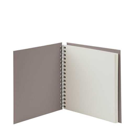 Fotoalbum L mit Spiralbindung, weiße Seiten, Taupe
