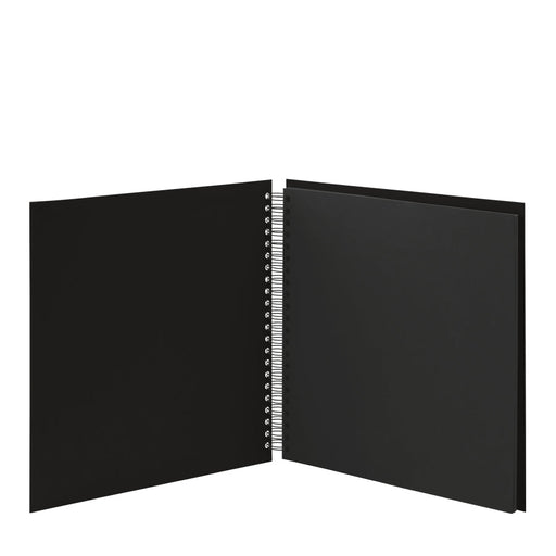Fotoalbum XL mit Spiralbindung, schwarze Seiten, Schwarz