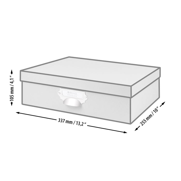 Aufbewahrungsbox mit Griff für A4, Rot