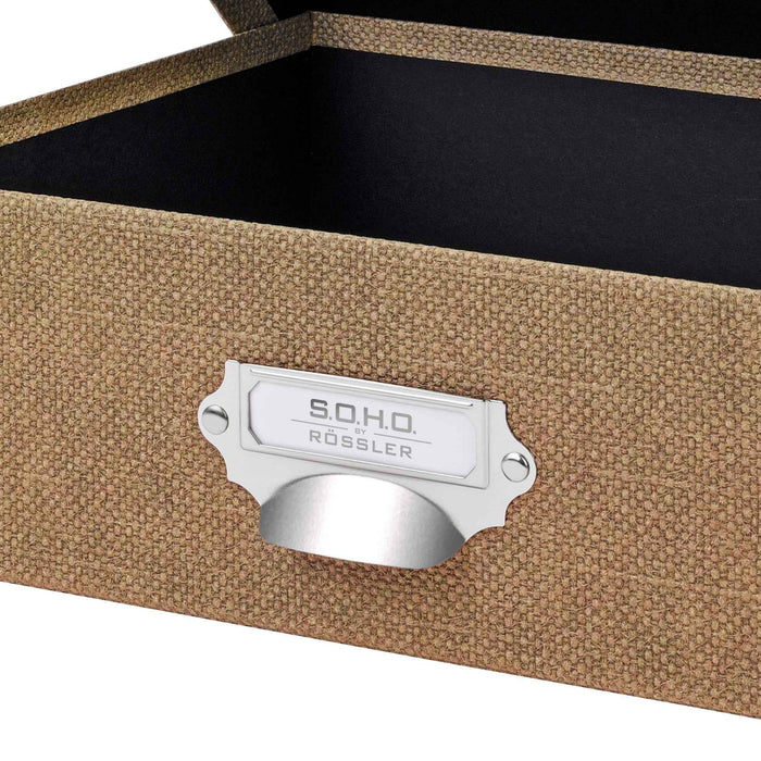 Aufbewahrungsbox mit Griff, Haselnuss-Braun