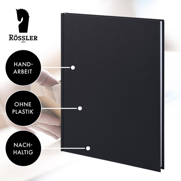 Notizbuch A4, Schwarz