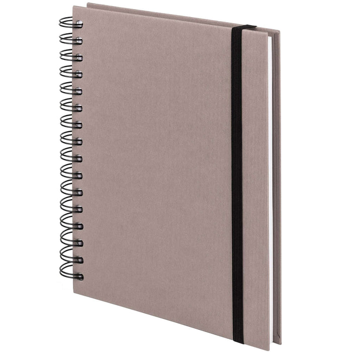 Notizbuch A5 mit Gummizug, Taupe