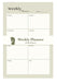 Easy Planning Weekly Planner, Sage / 80 Blatt, bedruckt