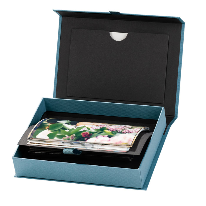 Fotobox | Fotoformat 13x18 | mit Passepartout | denim