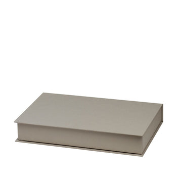 Briefpapierkassette personalisiert, Weißer Inhalt, Taupe
