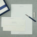 Briefpapierkassette personalisiert, Creme Inhalt, Blau