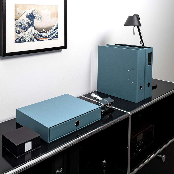 1er Schubladenbox für A4, Denim-Blau