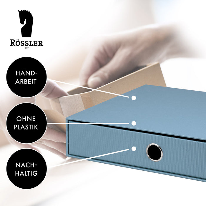 1er Schubladenbox für A4, Denim-Blau