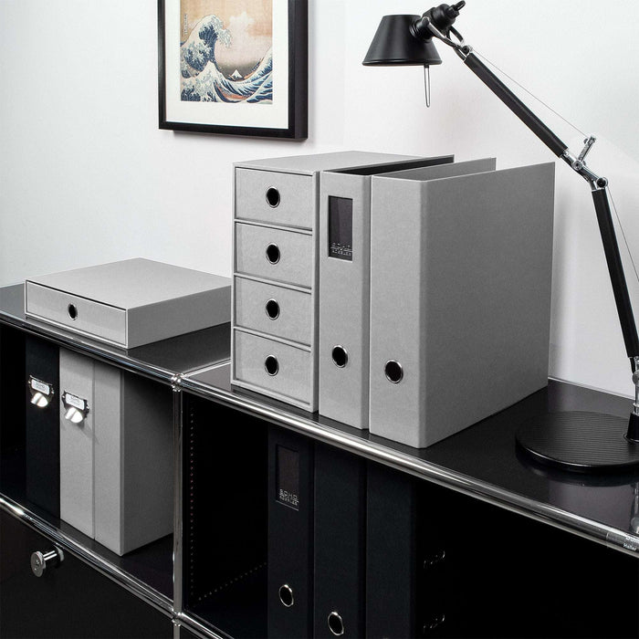 1er Schubladenbox für A4, Stone-Grau