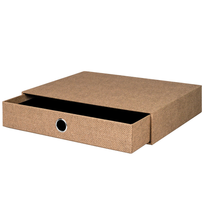 1er Schubladenbox für A4, Haselnuss-Braun