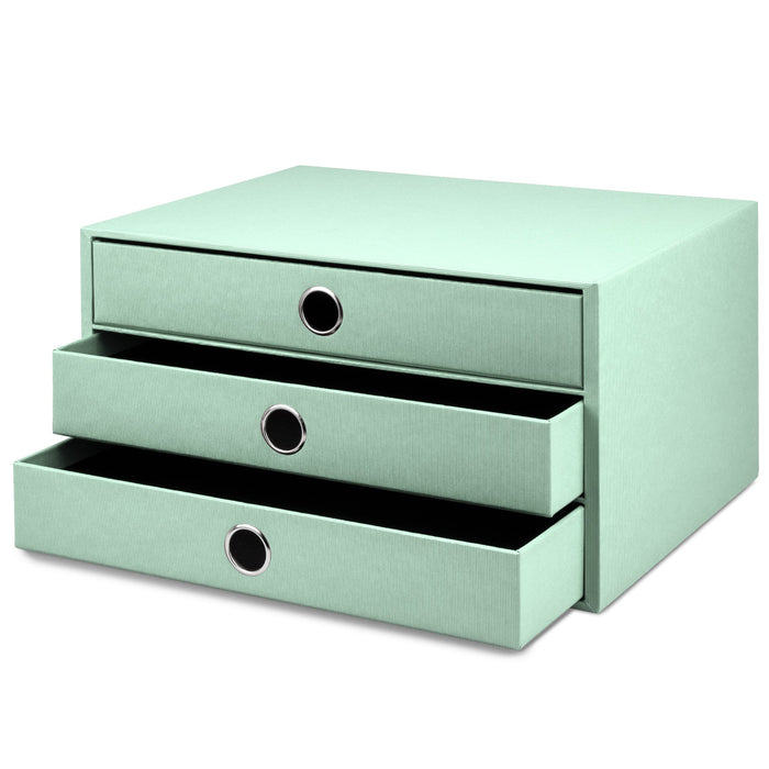 3er Schubladenbox für A4, Mint