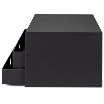 3er Schubladenbox für A4, Schwarz