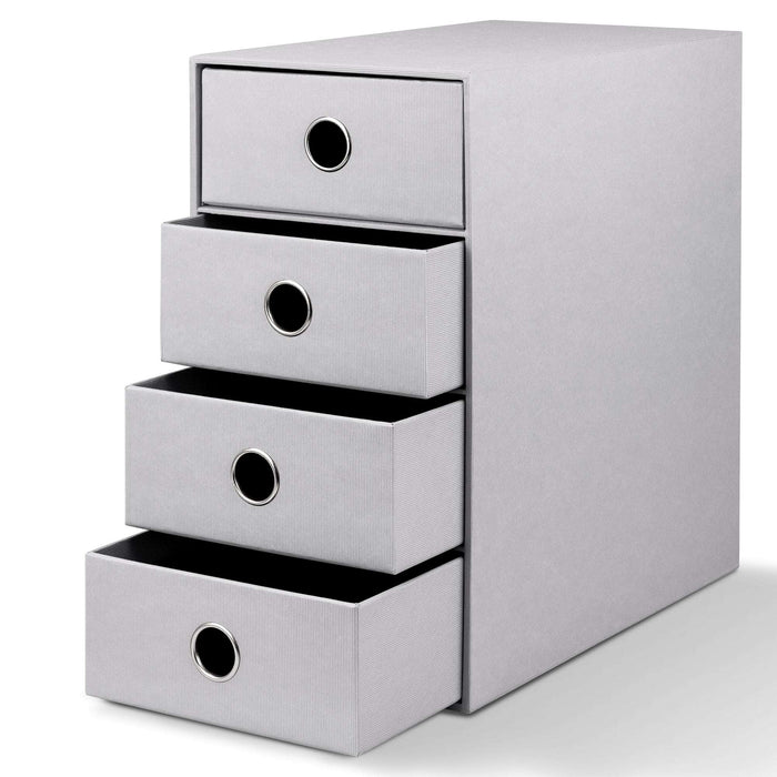 4er Schubladenbox für A5, Stone-Grau