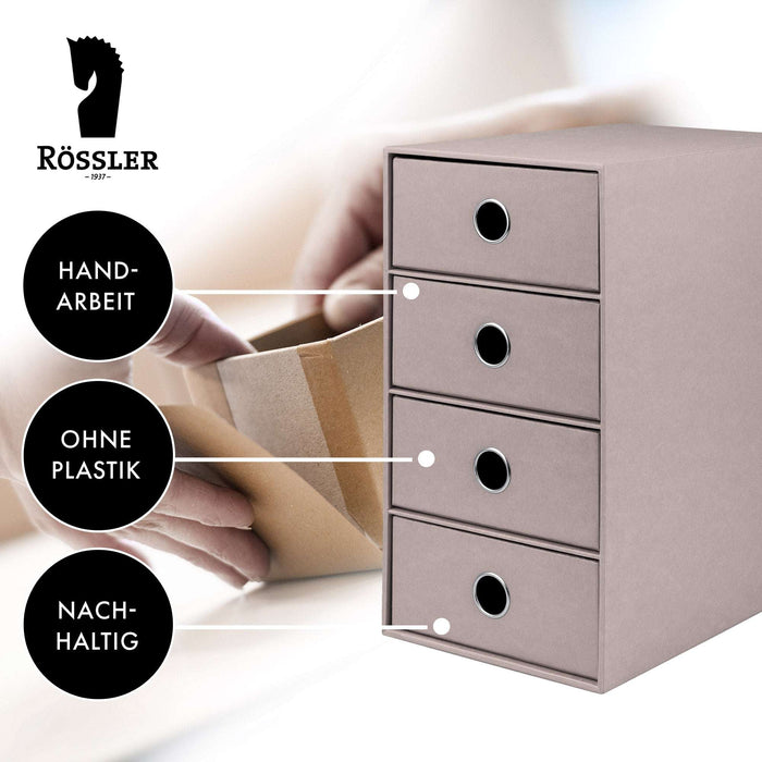 4er Schubladenbox für A5, Taupe