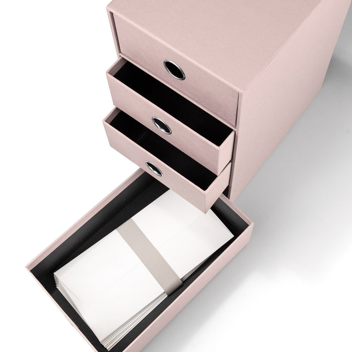 4er Schubladenbox für A5, Powder-Rosa