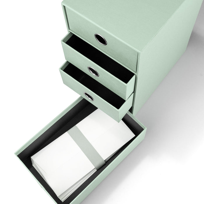 4er Schubladenbox für A5, Mint