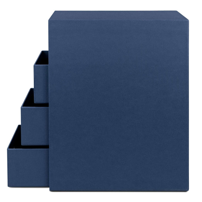 4er Schubladenbox für A5, Navy-Blau