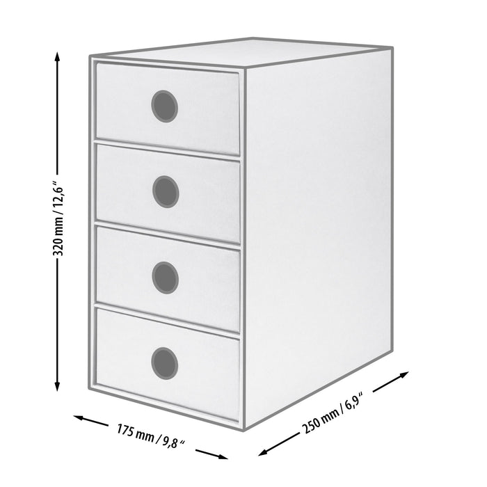 4er Schubladenbox für A5, Taupe