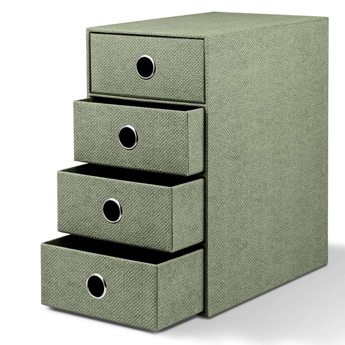 S.O.H.O. Schubladenbox | A5 |  DIN lang | 4 Fächer | salbei-gruen