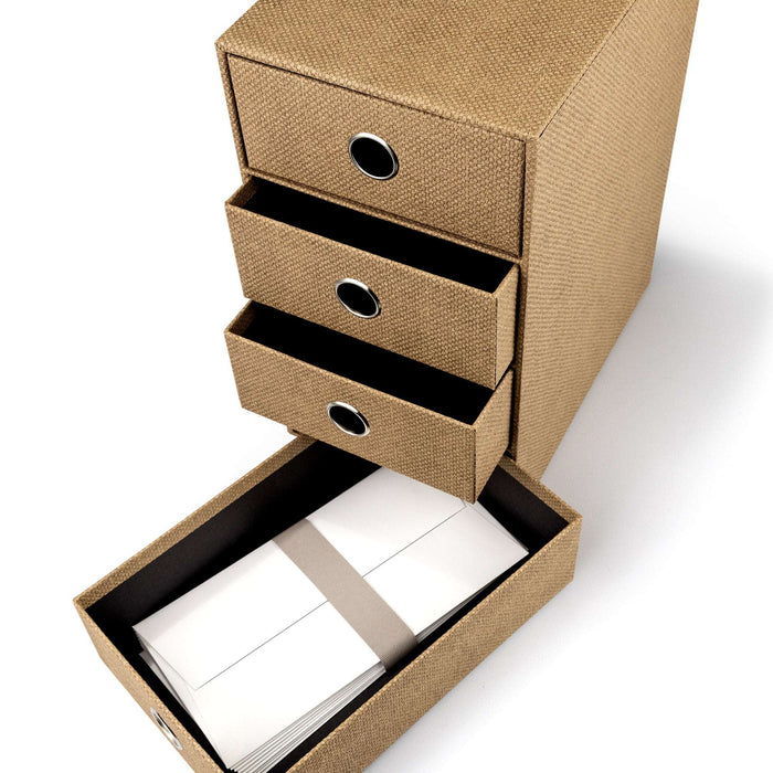 4er Schubladenbox für A5, Haselnuss-Braun