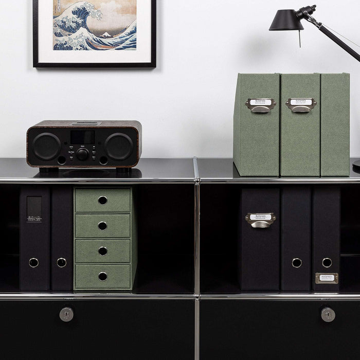 4er Schubladenbox für A5, Salbei-Grün