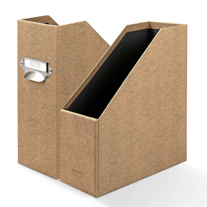 Stehsammler mit Griff für A4, Haselnuss-Braun