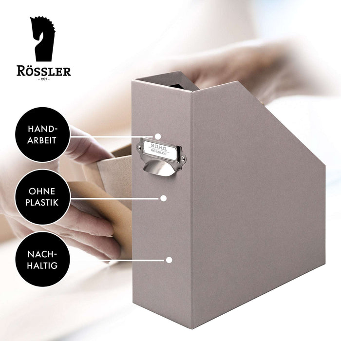 Stehsammler mit Griff für A4, Taupe
