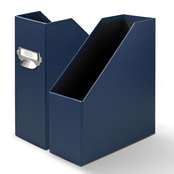 Stehsammler mit Griff für A4, Navy-Blau