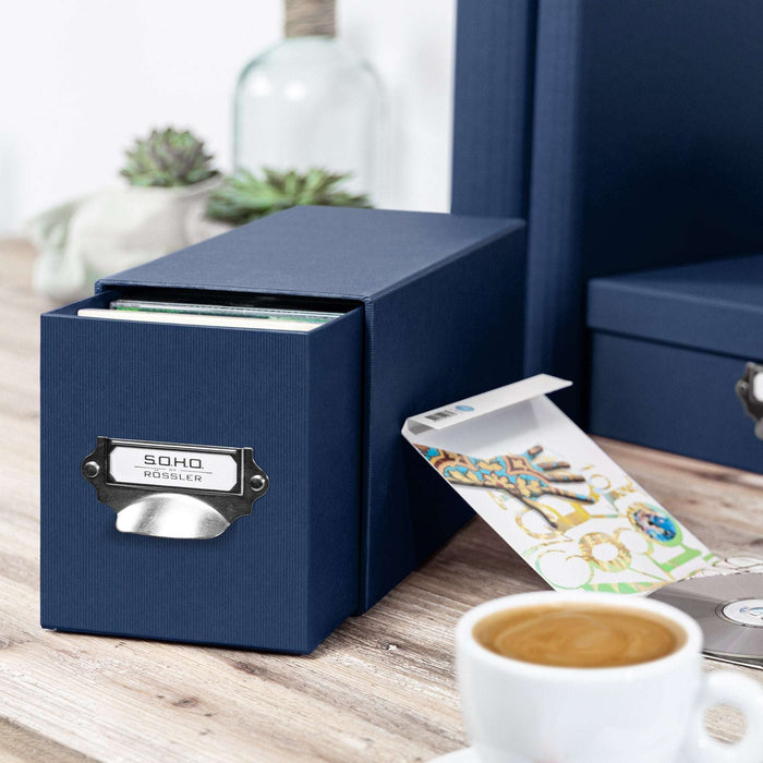 1er Schubladenbox für CDs, Navy-Blau