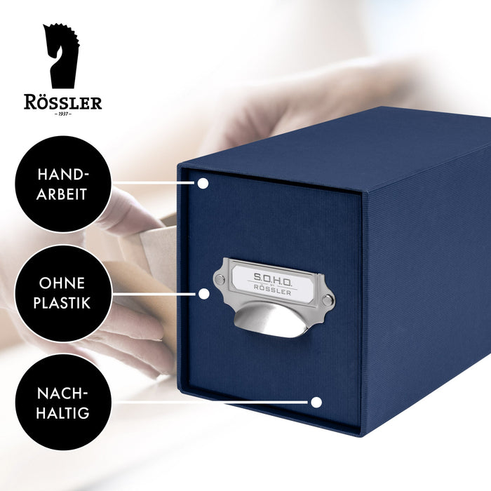 1er Schubladenbox für CDs, Navy-Blau
