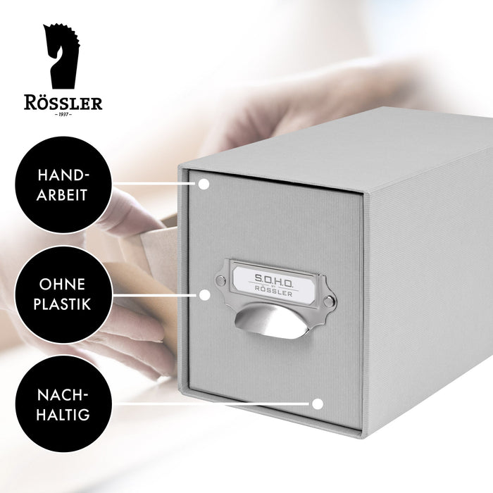 1er Schubladenbox für CDs, Stone-Grau