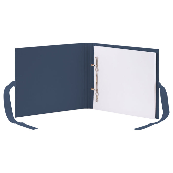 Fotoalbum nachfüllbar mit Schleife, Navy/Blau