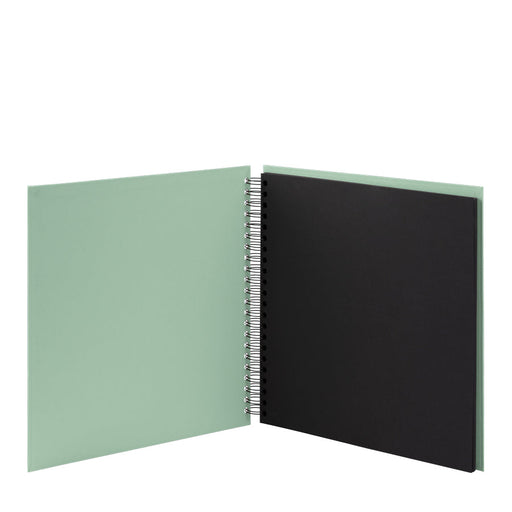 Fotoalbum XL mit Spiralbindung, schwarze Seiten, Mint