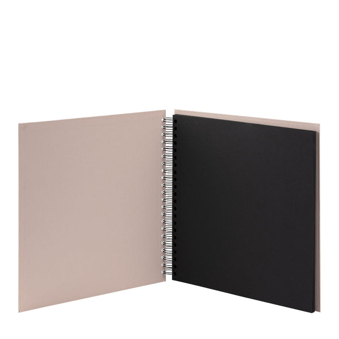 Fotoalbum XL mit Spiralbindung, schwarze Seiten, Powder-Rosa