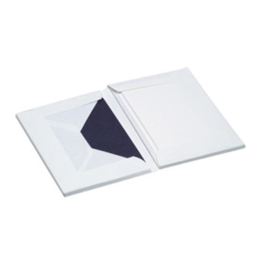 8er Set, 8 Karten A6/8 Briefumschläge C6, geripptes Papier, Weiß