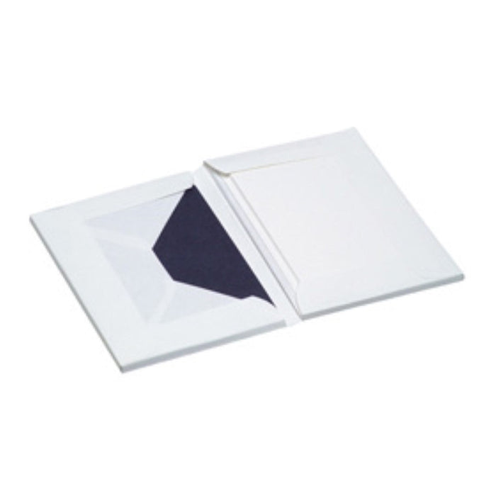 8er Set, 8 Karten A6/8 Briefumschläge C6, geripptes Papier, Weiß