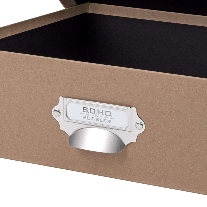 Aufbewahrungsbox mit Griff für A4, Kraft