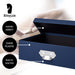 Aufbewahrungsbox mit Griff für A4, Navy-Blau