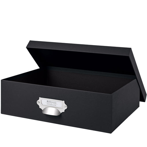 Aufbewahrungsbox mit Griff für A4, Schwarz